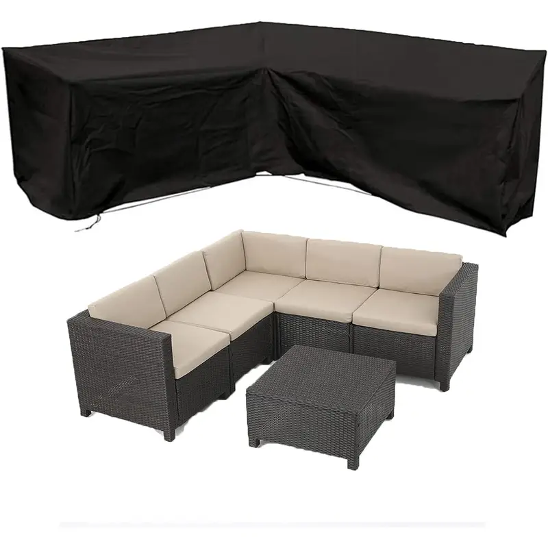 Outdoor Furniture Manufacturer - Anti-UV L-shaped Outdoor Sofa Cover Waterproof
