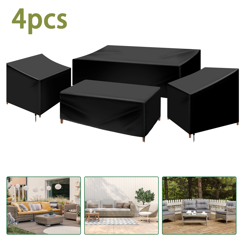 Outdoor Furniture Manufacturer - 4Pcs Patio Furniture Cover Set Heavy