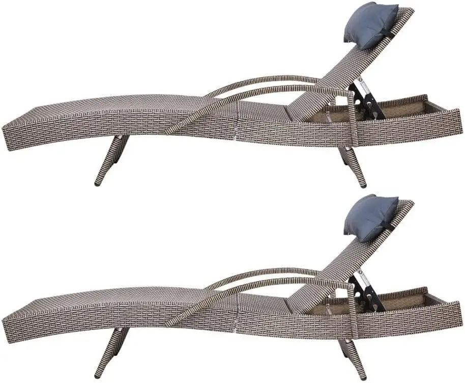 with 4 Adjustable Position Thi - Rattan Lounge Set recension och pris