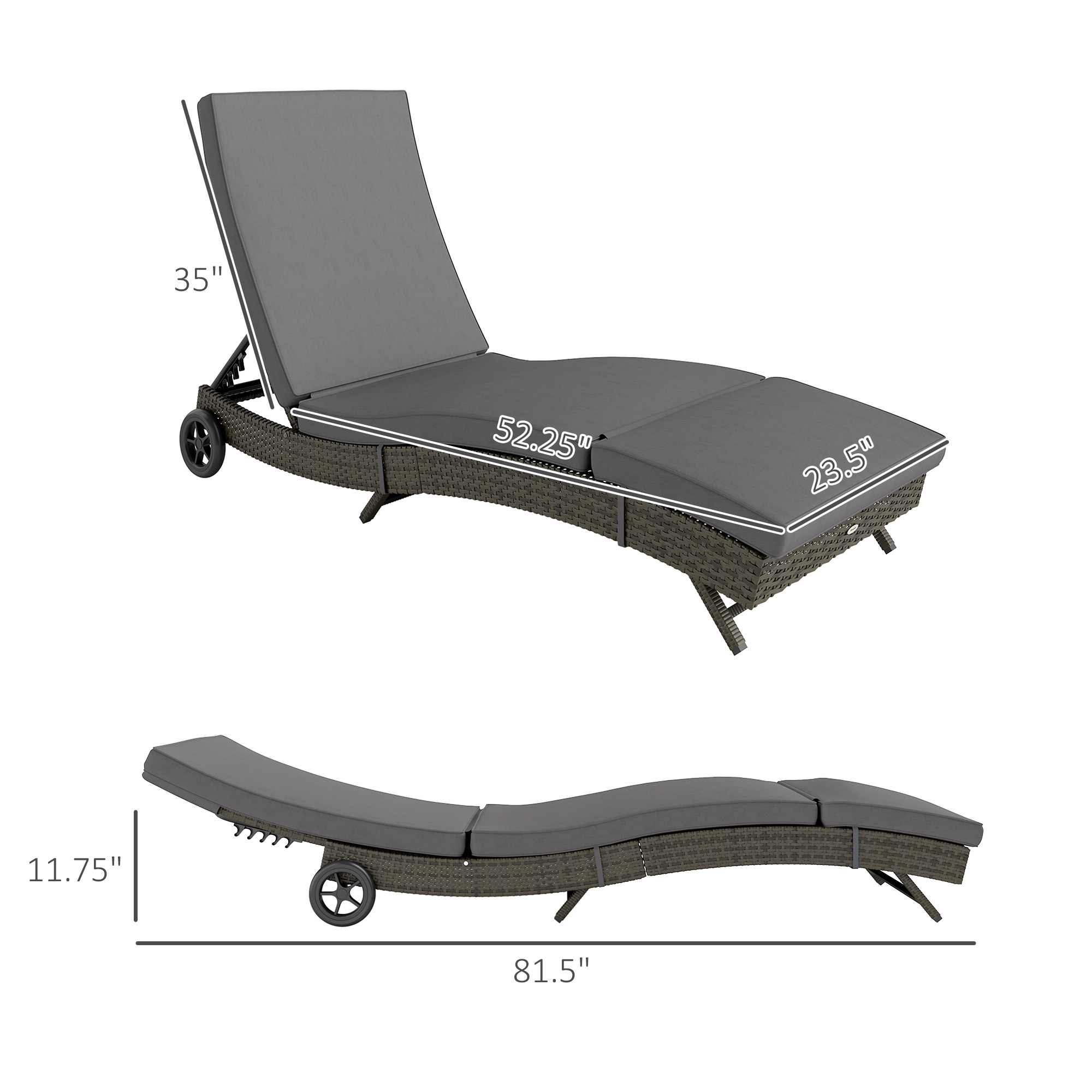 Outdoor Reclining Lounge Chair - Rattan Lounge Set recension och pris
