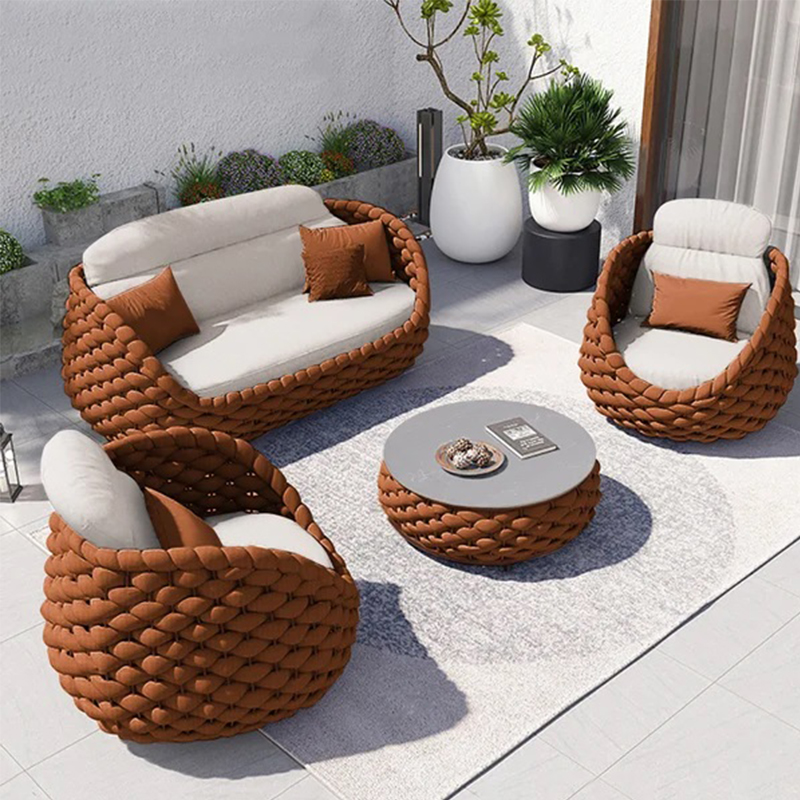 Juecheng Nordic Designed Woven - Rattan Lounge Set recension och pris