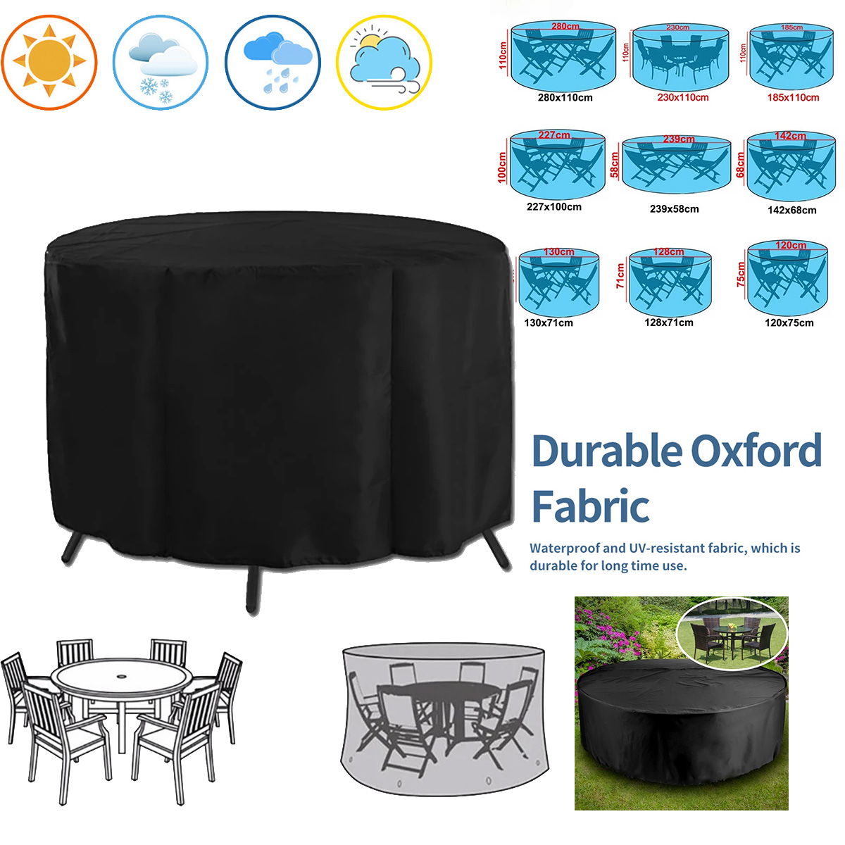 Round Cover Round Outdoor Gard - Outdoor Furniture Manufacturer recension och pris