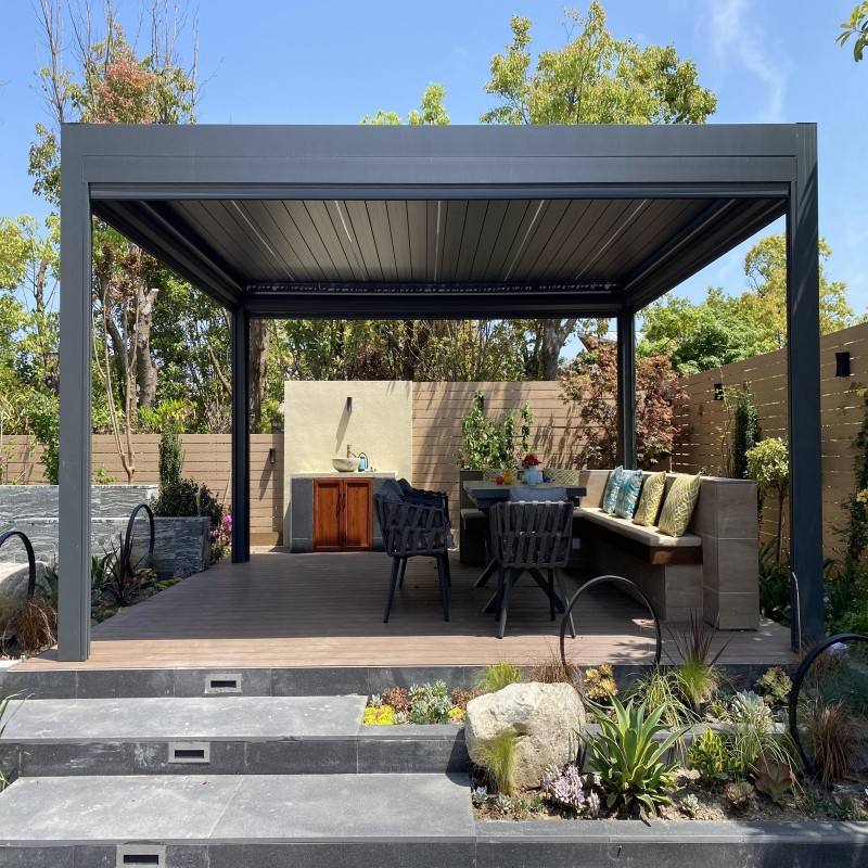 Backyard Install Against The W - Outdoor Furniture Gazebo recension och pris