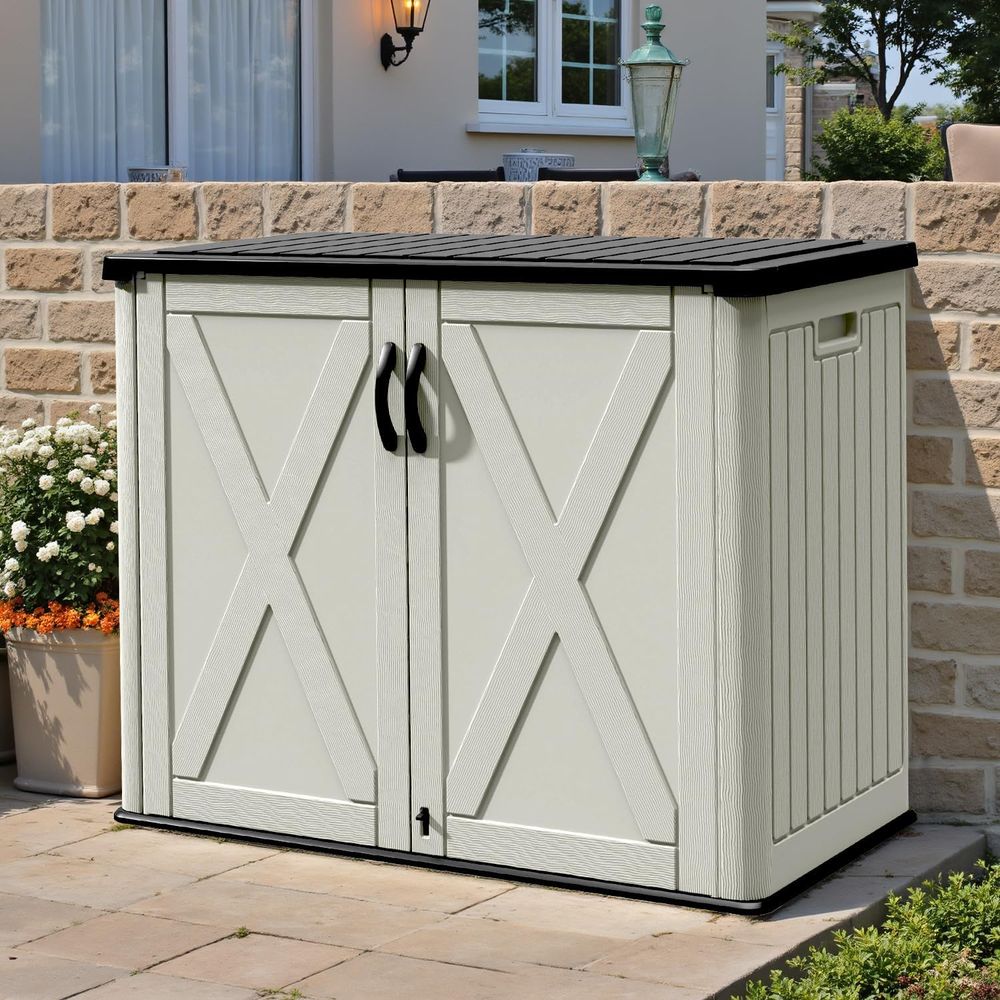 26 Cu.ft Outdoor Storage Cabin - Outdoor Furniture With Storage recension och pris