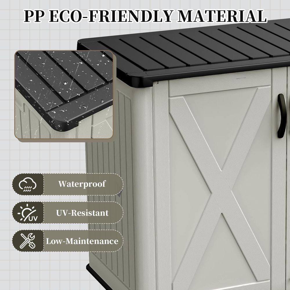 26 Cu.ft Outdoor Storage Cabin - Outdoor Furniture With Storage recension och pris
