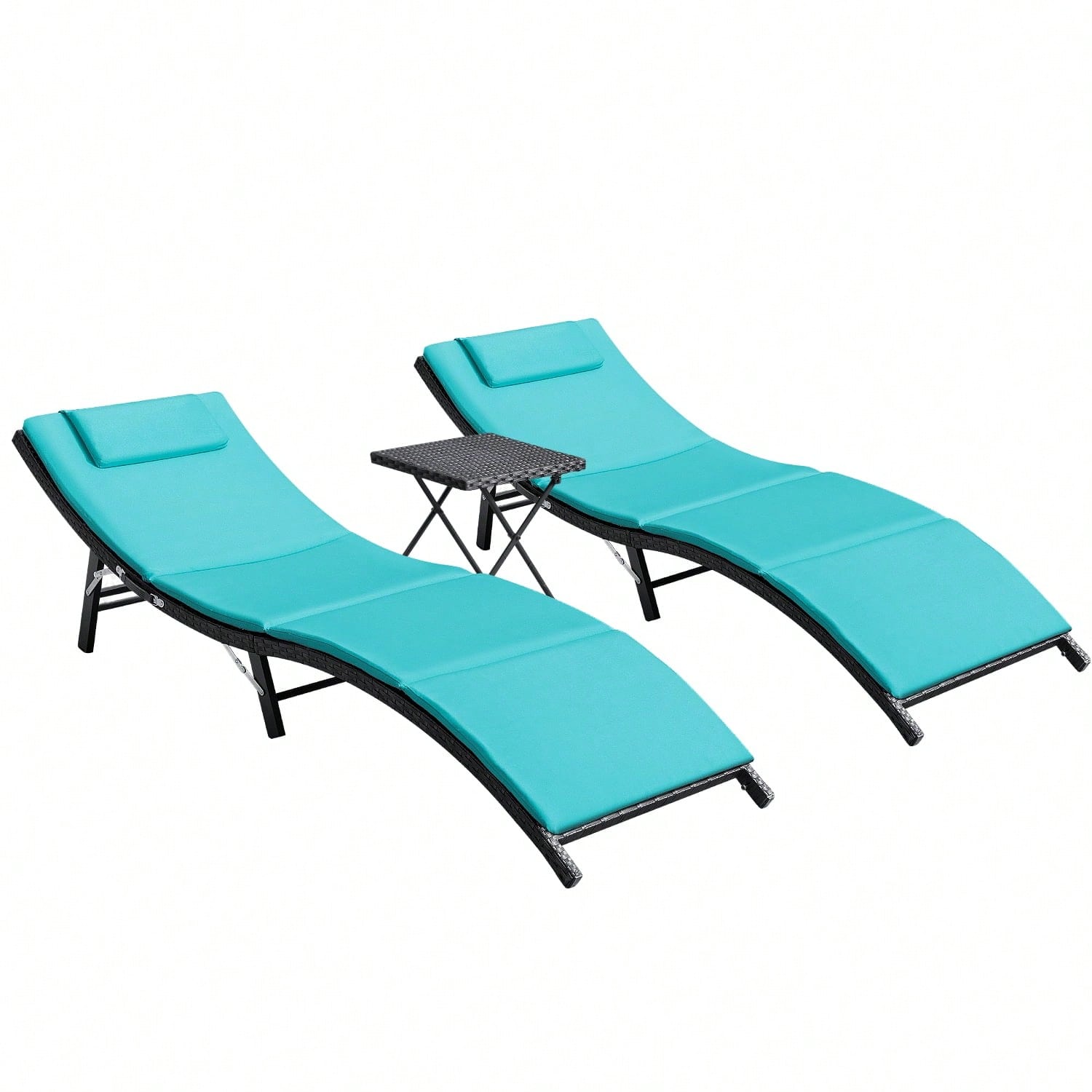 3 Pieces Patio Outdoor Chaise  - Rattan Lounge Set recension och pris