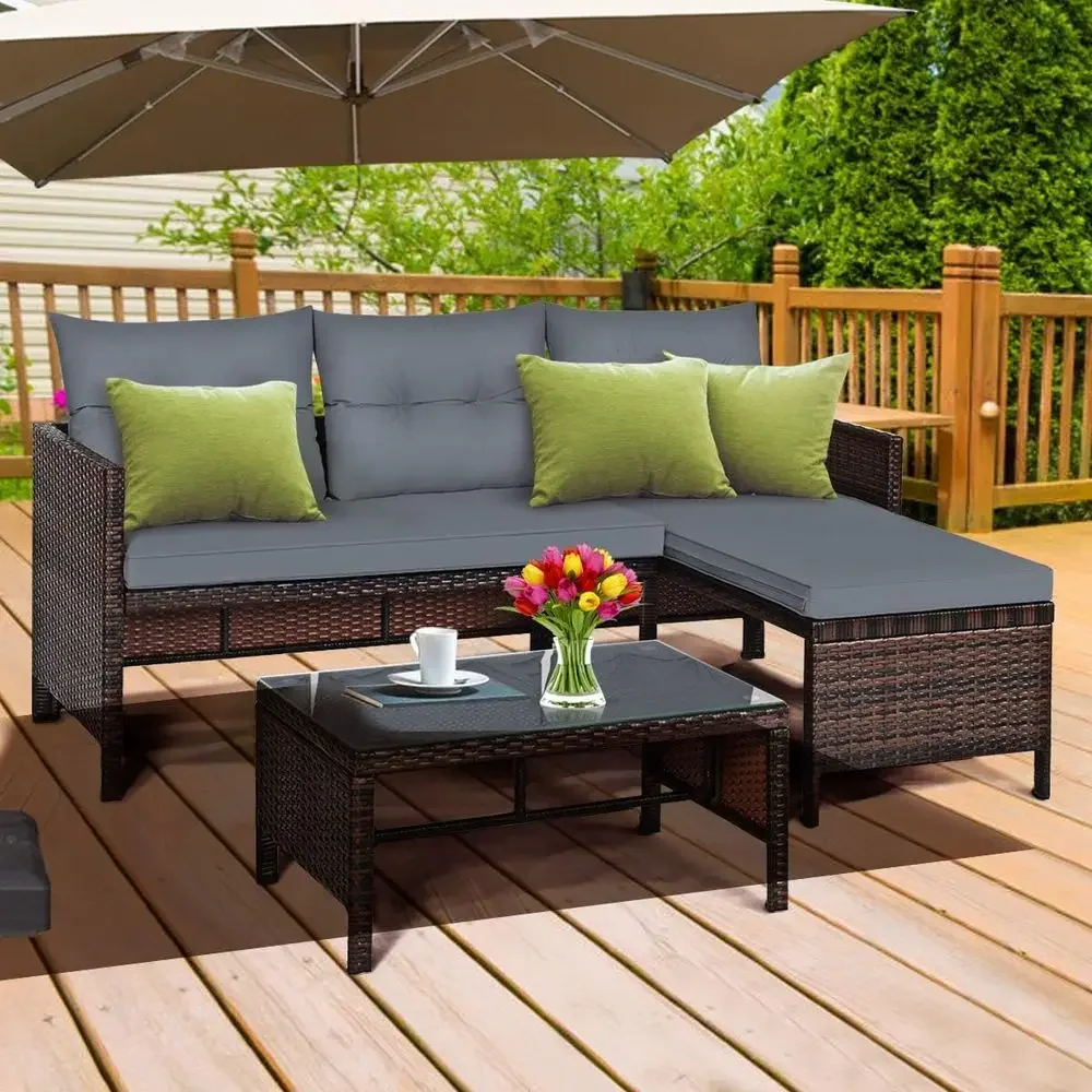Wicker Patio urniture Set Couc - Rattan Lounge Set recension och pris